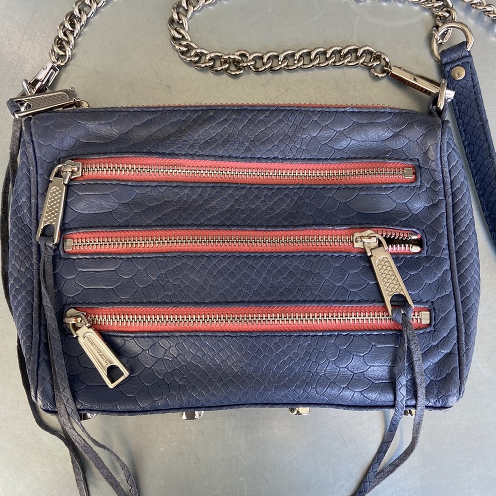 Rebecca Minkoff Hazy Blue Purple & Salmon Pink Crossbody